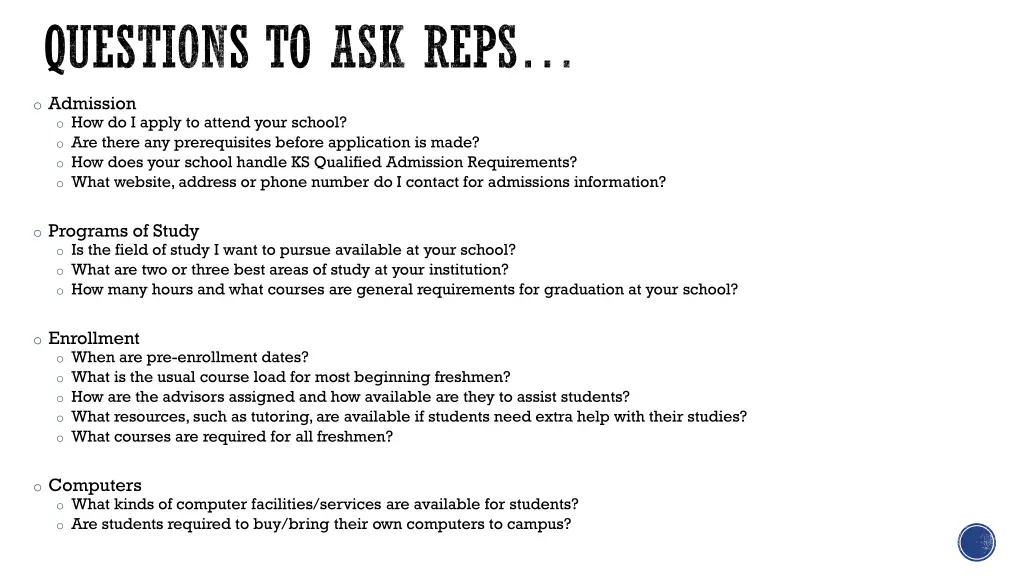 questions to ask reps