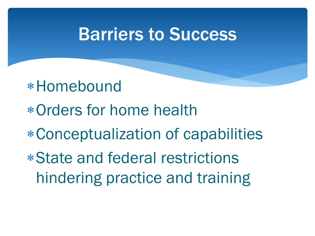barriers to success