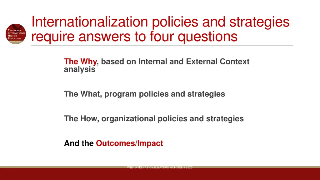 internationalization policies and strategies