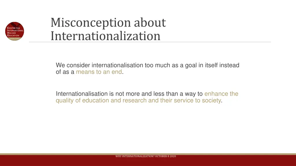 misconception about internationalization