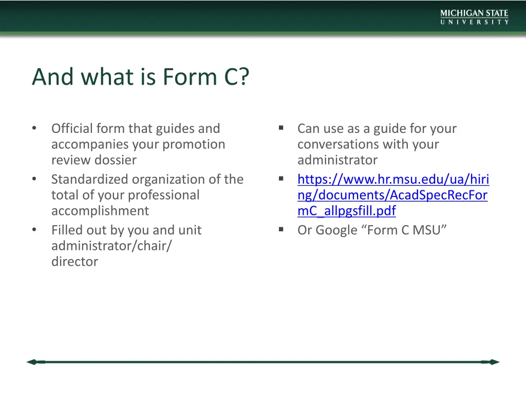 and what is form c