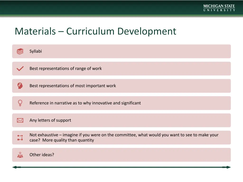 materials curriculum development