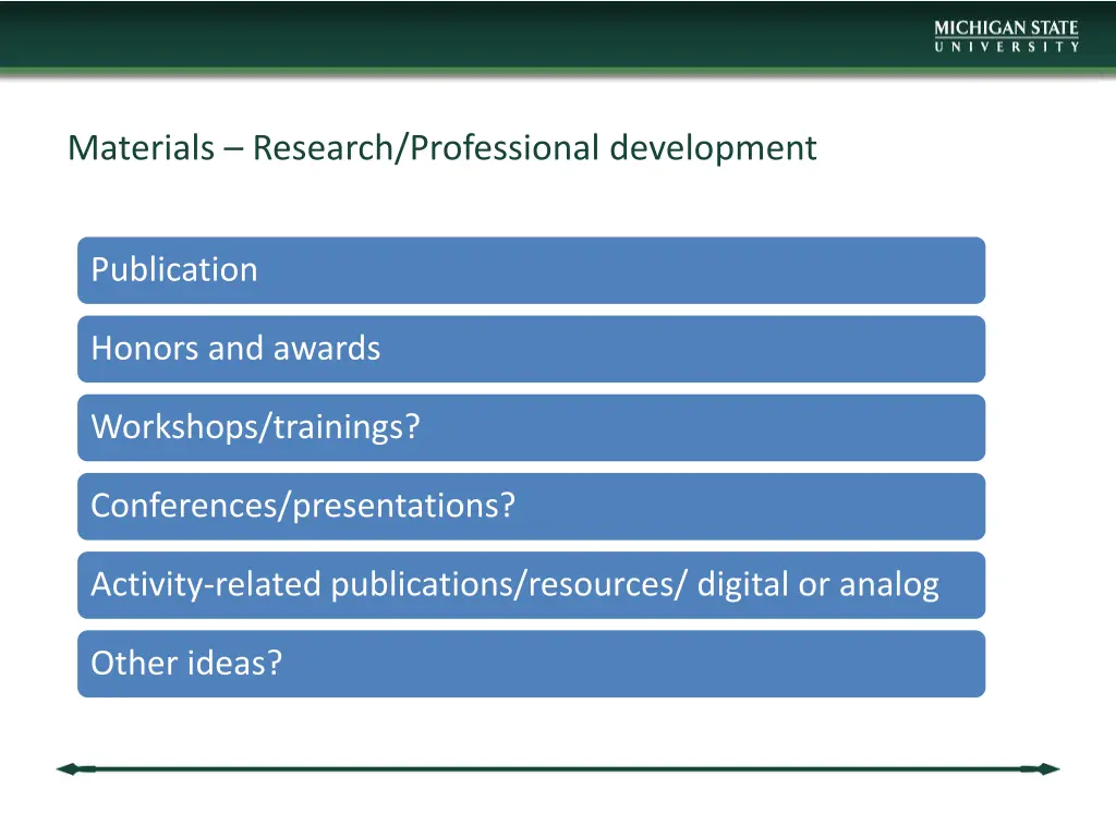 materials research professional development