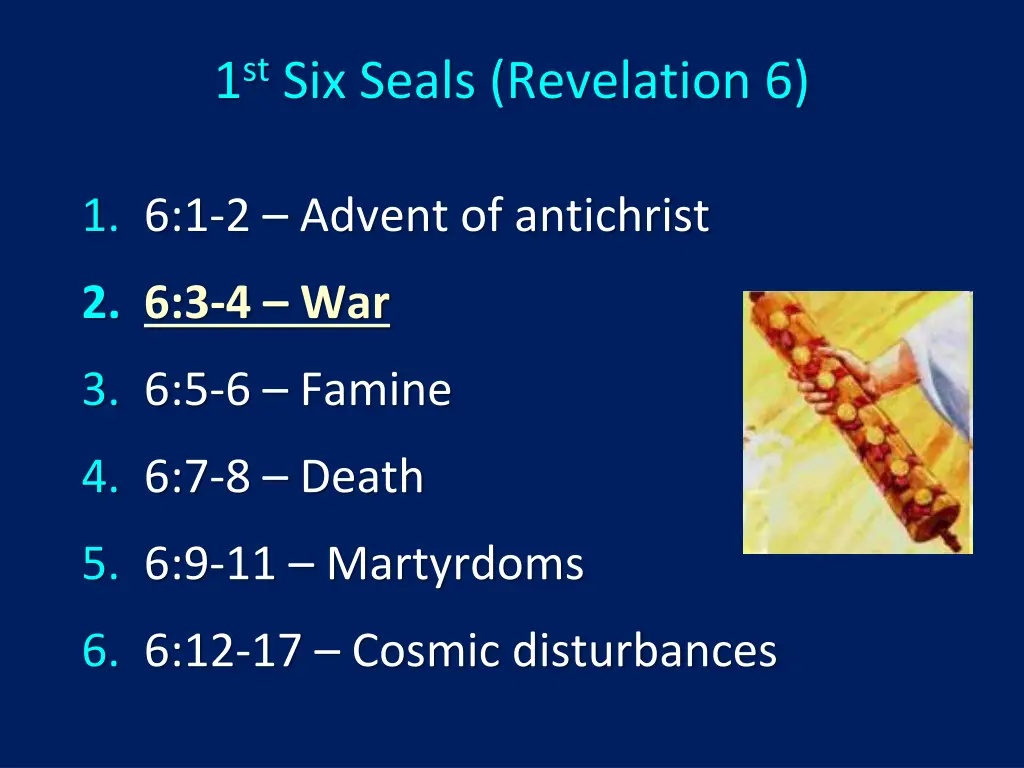 1 st six seals revelation 6 2