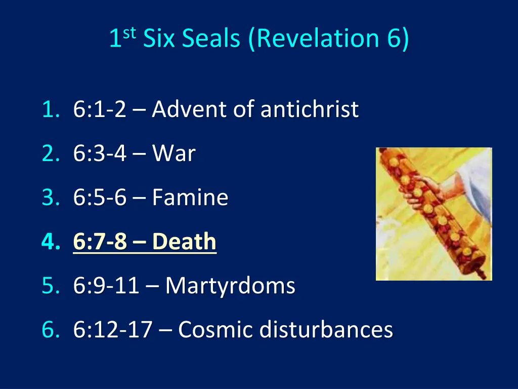 1 st six seals revelation 6 4