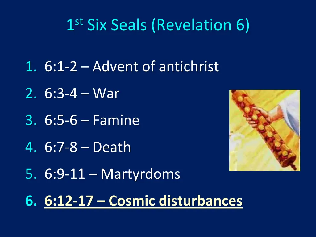 1 st six seals revelation 6 6