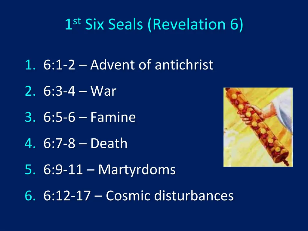 1 st six seals revelation 6