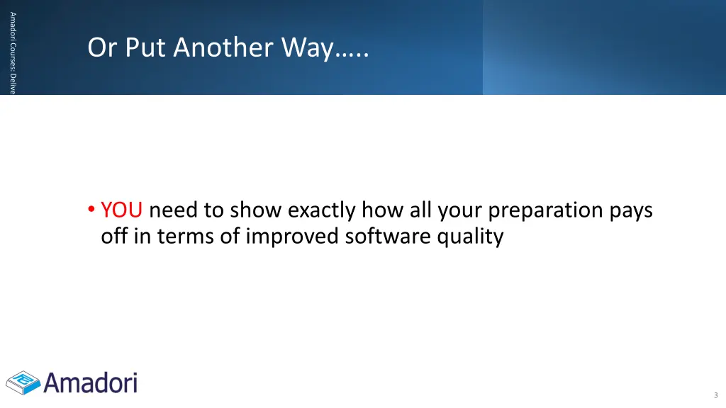 amadori courses delivering an effective test 2