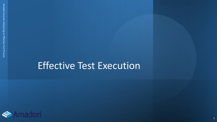 amadori courses delivering an effective test