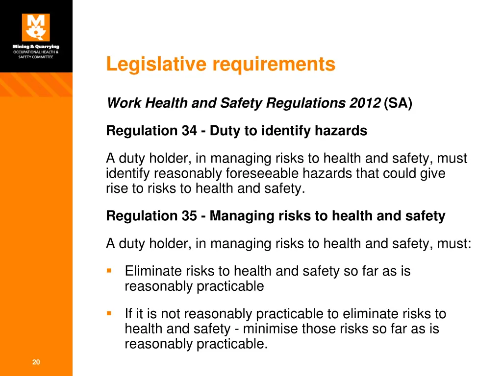 legislative requirements 3