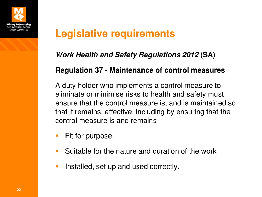 legislative requirements 5
