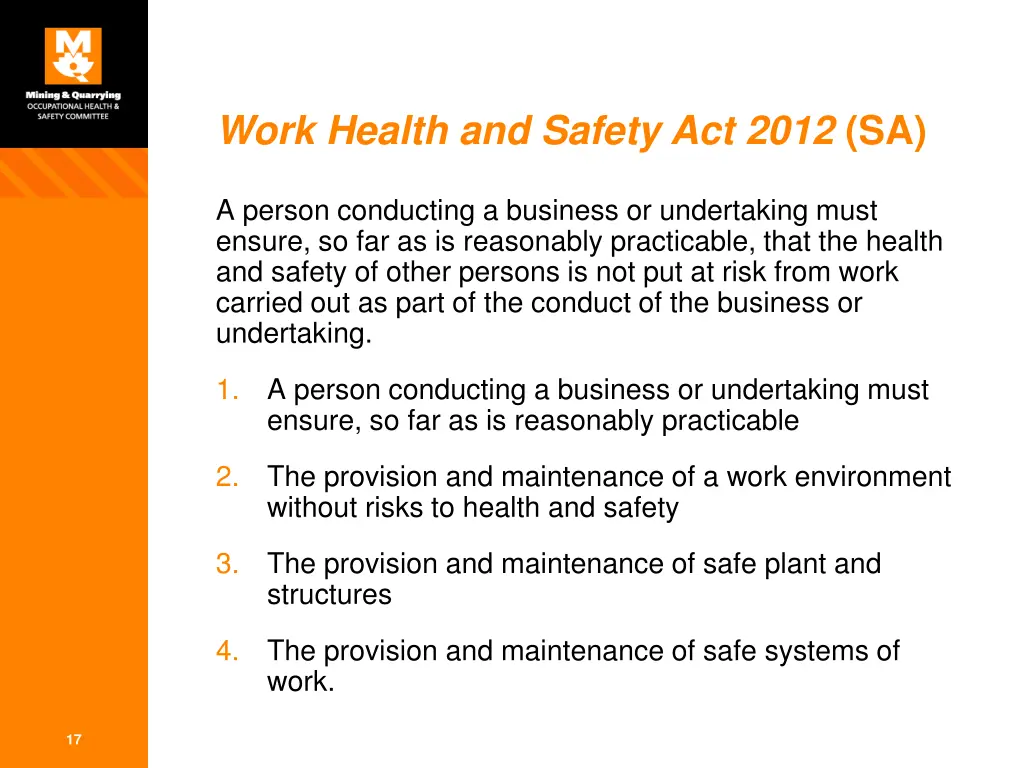 work health and safety act 2012 sa
