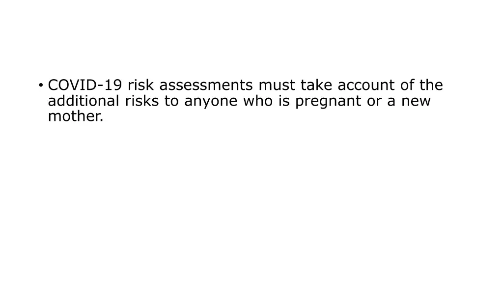 covid 19 risk assessments must take account