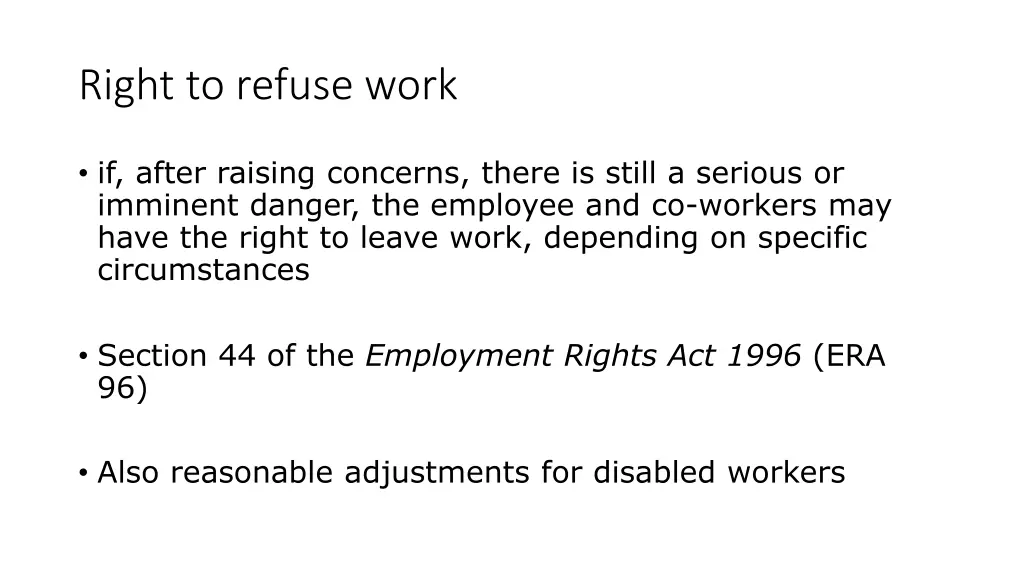 right to refuse work