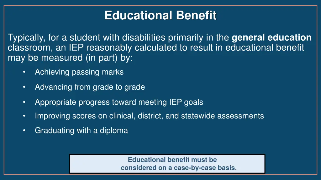 educational benefit