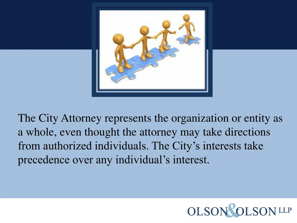 the city attorney represents the organization