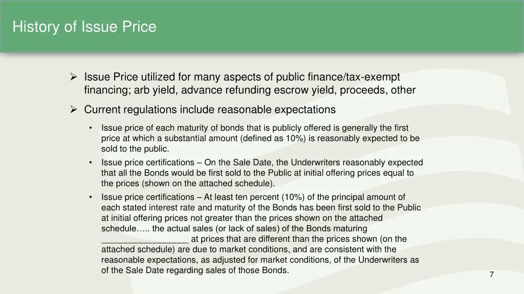 history of issue price