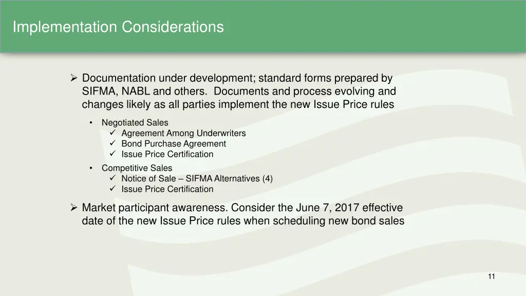 implementation considerations