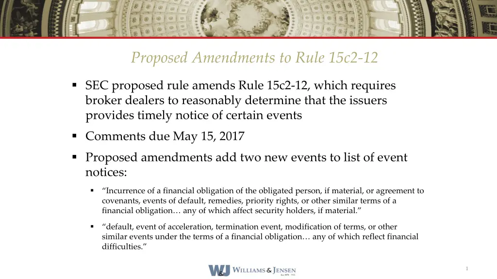 proposed amendments to rule 15c2 12