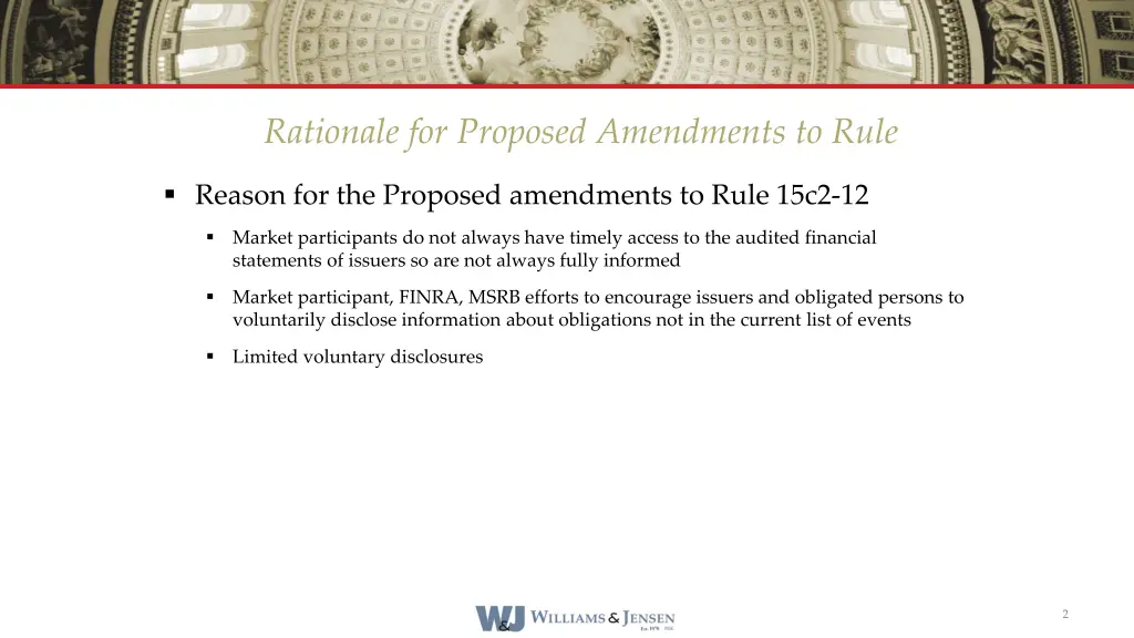rationale for proposed amendments to rule