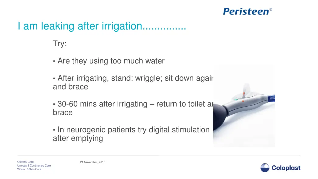 i am leaking after irrigation