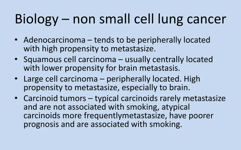 biology non small cell lung cancer