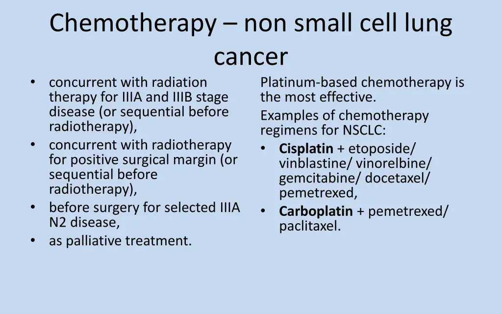 chemotherapy non small cell lung cancer