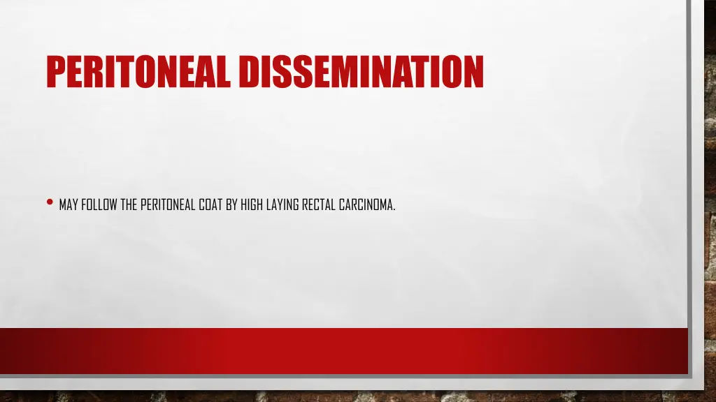 peritoneal dissemination