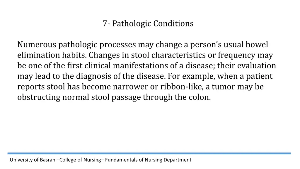 7 pathologic conditions