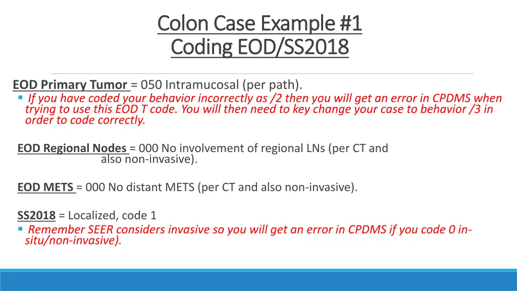 colon case example 1 colon case example 1 coding 1