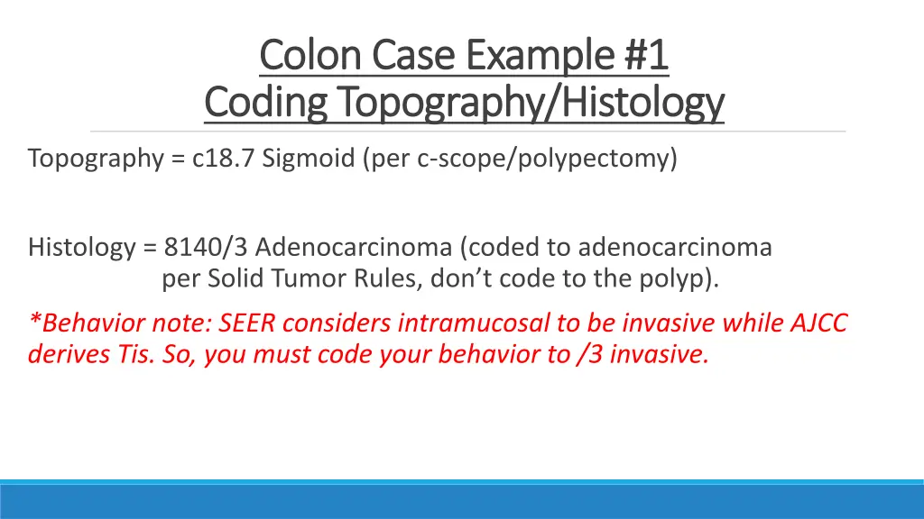 colon case example 1 colon case example 1 coding