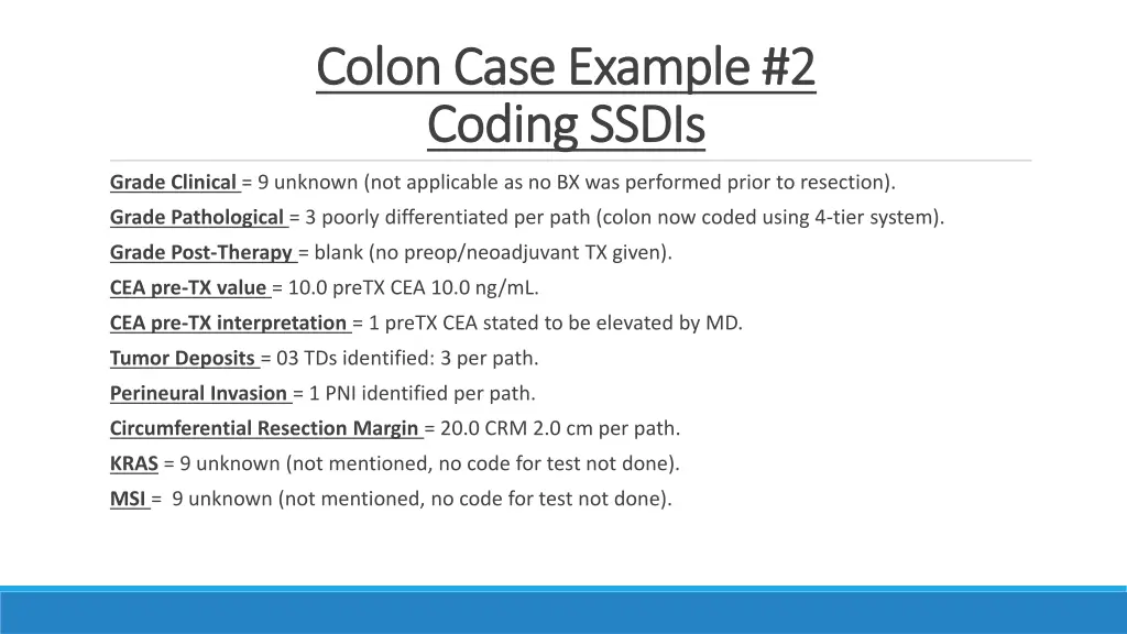 colon case example colon case example 2 coding 1