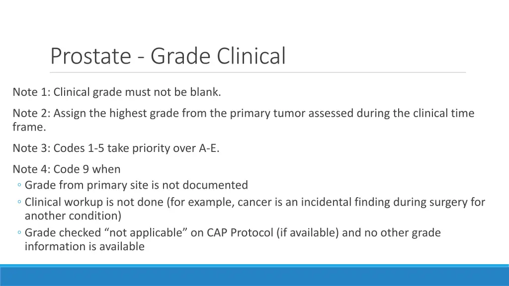 prostate grade clinical