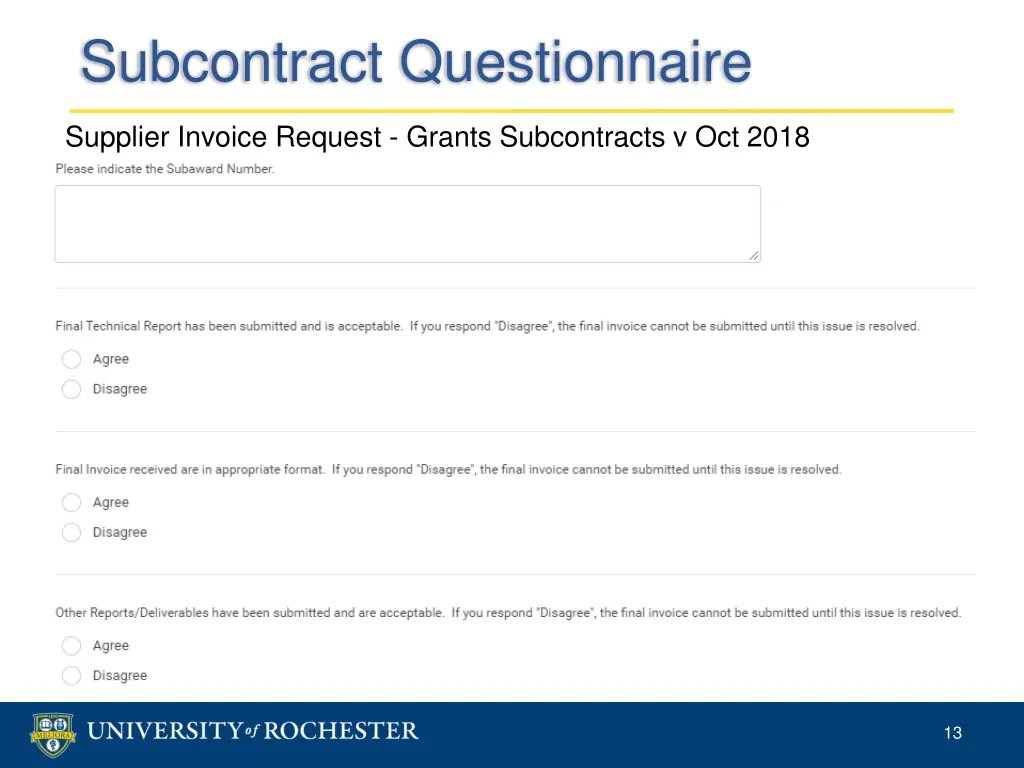 subcontract questionnaire 3