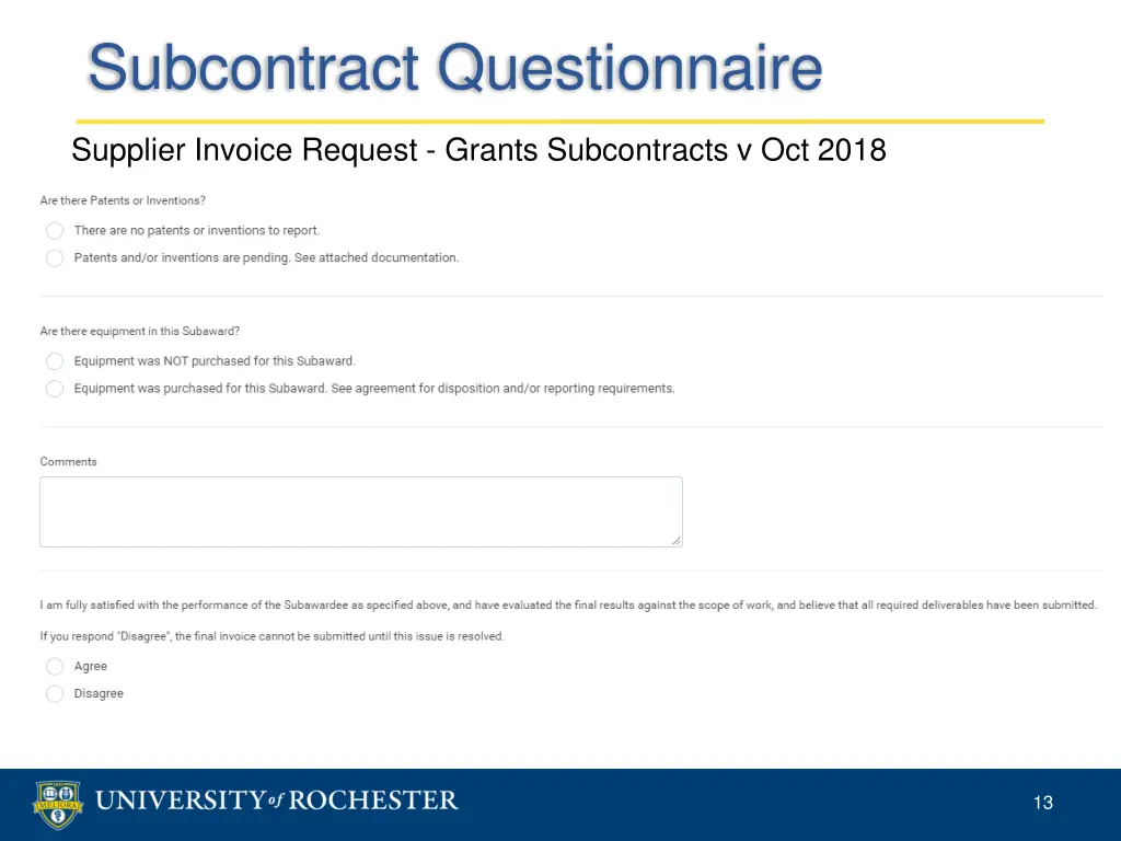 subcontract questionnaire 4