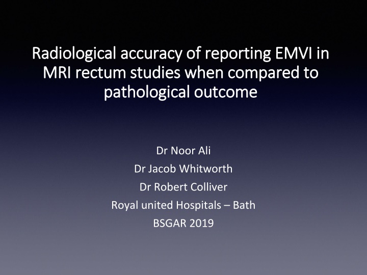 radiological accuracy of reporting emvi
