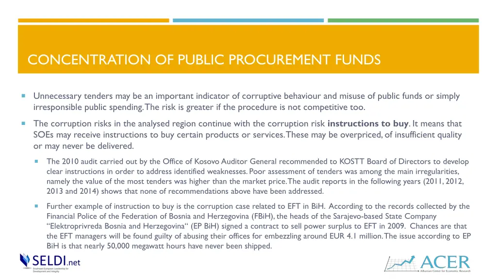 concentration of public procurement funds 2