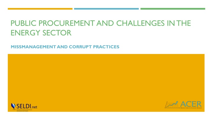 public procurement and challenges in the energy