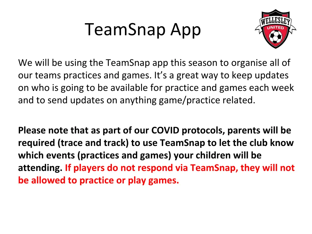 teamsnap app