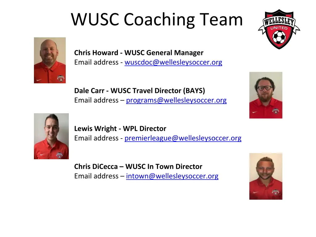 wusc coaching team