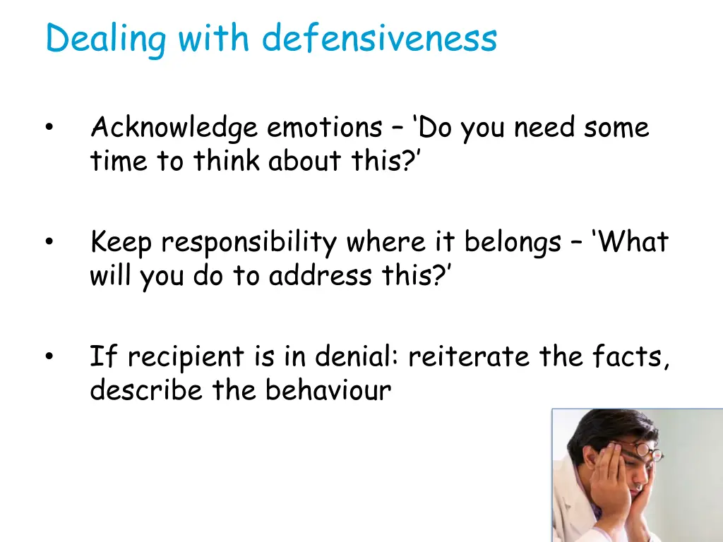 dealing with defensiveness 1