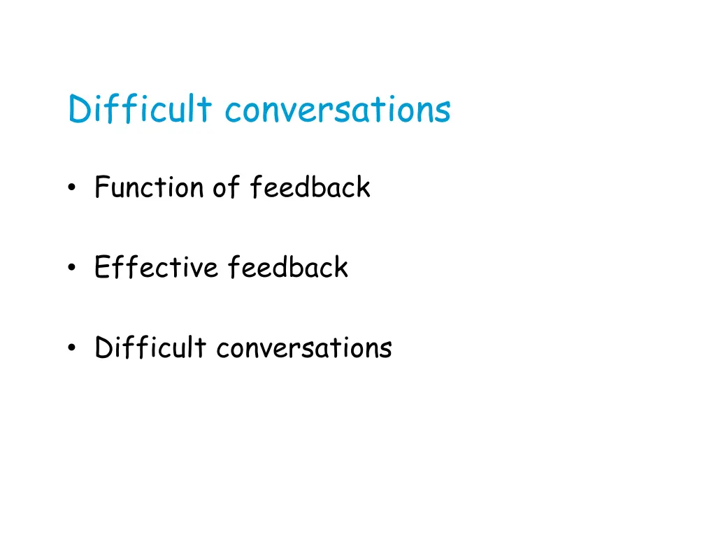 difficult conversations