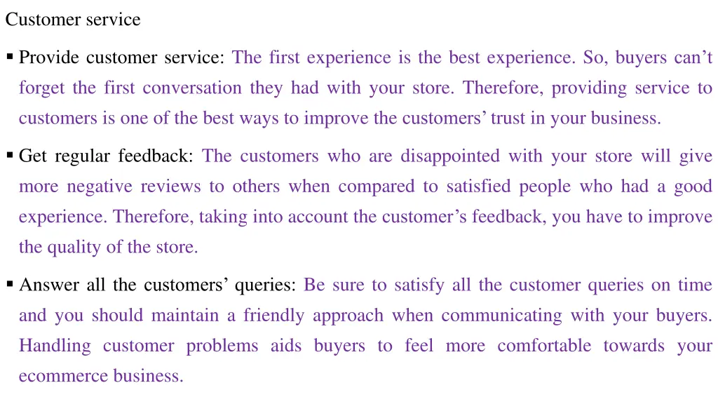 customer service