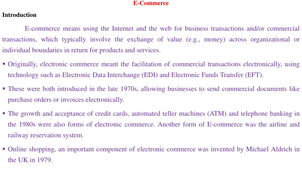 e commerce