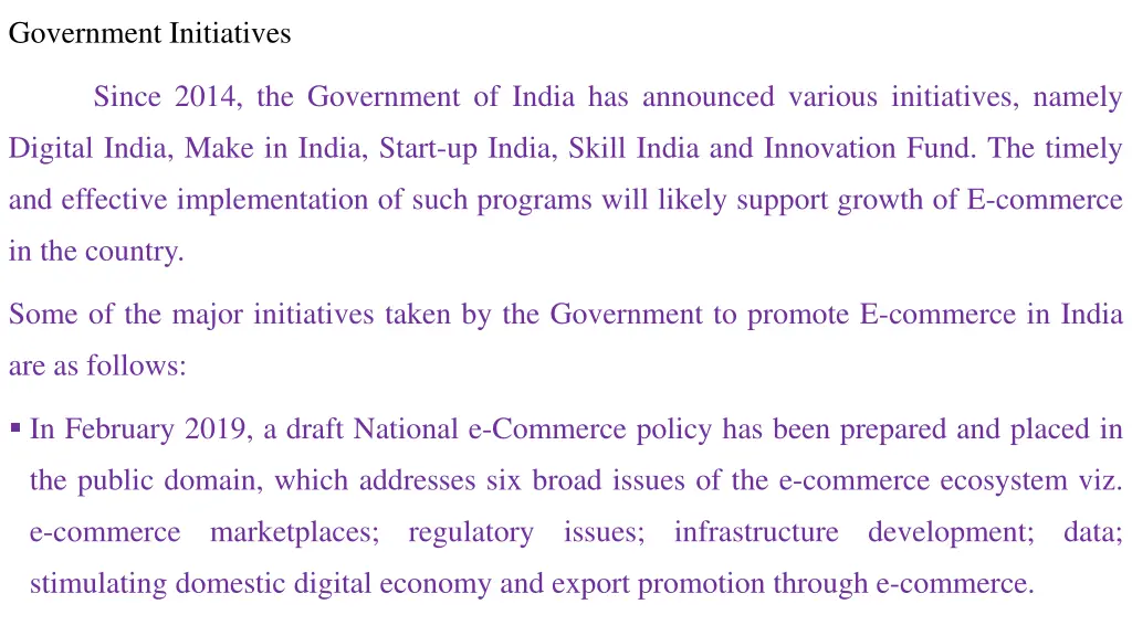 government initiatives