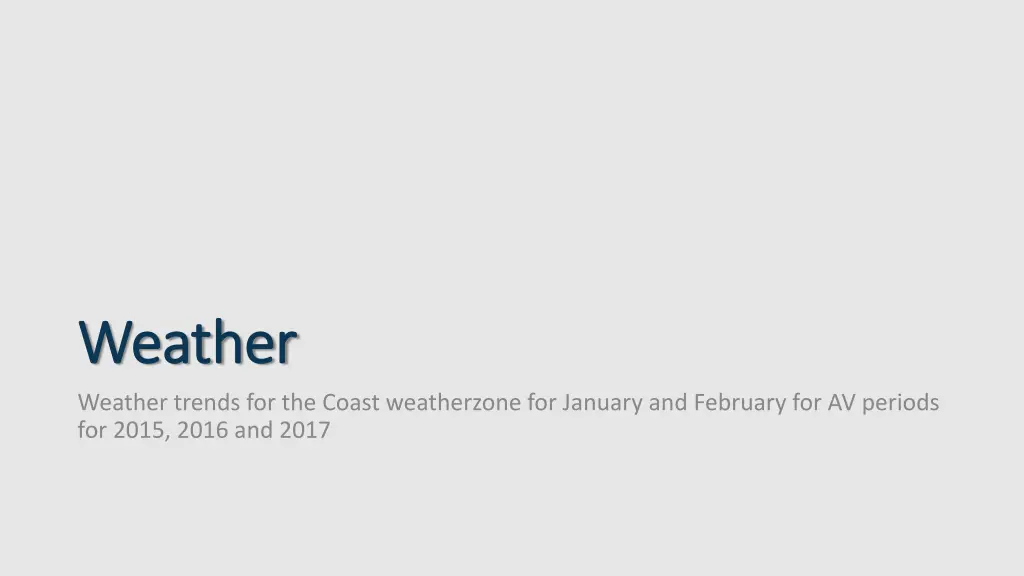 weather weather weather trends for the coast