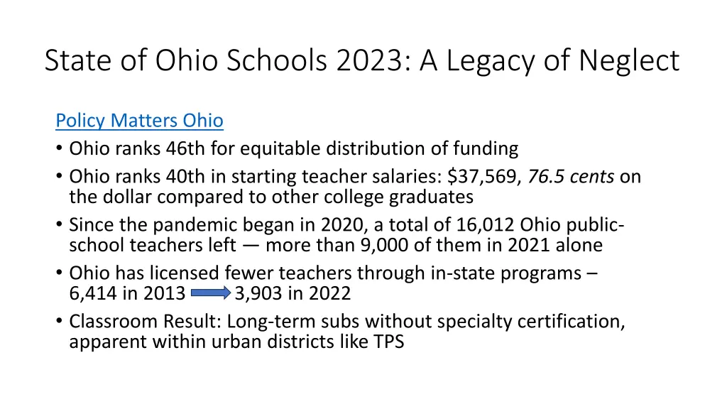 state of ohio schools 2023 a legacy of neglect