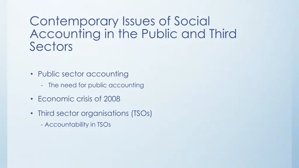 contemporary issues of social accounting
