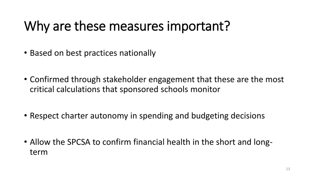 why are these measures important why are these