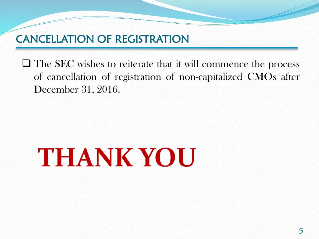 cancellation of registration cancellation